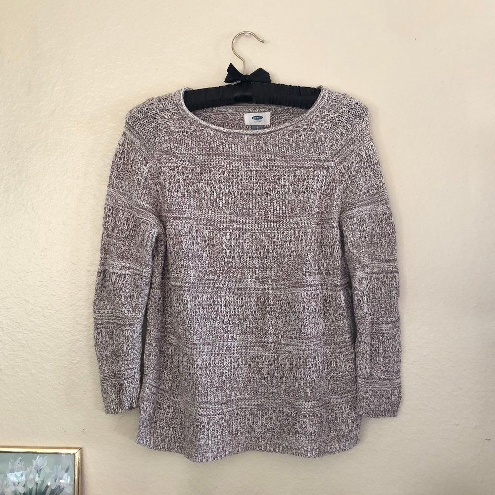 Old Navy quarantine loungin striped tan sweater